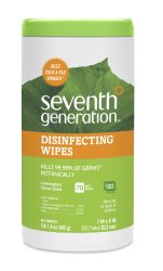 Seventh Generation Disinfecting Multi-Surface Wipes, 70-count Tubs (Pack of 6) Packaging May Vary