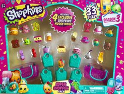 Shopkins Season 3 Super Shopper Pack, Includes 4 Exclusive Shopkins Hidden Inside – Characters May Vary (33 Pieces)