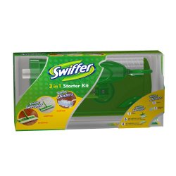 Swiffer Sweeper 3 in 1 Mop and Broom Floor Cleaner & Swiffer Dusters Disposable Unscented Cleaning Dusters Starter Kit