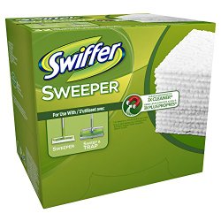 Swiffer Sweeper Dry Sweeping Cloths, Mop and Broom Floor Cleaner Refills Unscented, 32-Count (Pack of 3) (Packaging May Vary)