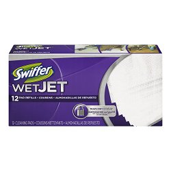 Swiffer WetJet Spray, Mop Floor Cleaner Pad Refills, 12-Count (Pack of 8) (Packaging May Vary)