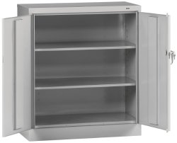 Tennsco 4218 Standard Welded Counter High Storage Cabinet, 36″ Width x 42″ Height x 18″ Depth, Light Grey