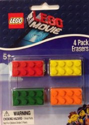 The LEGO Movie 4-Pack Erasers