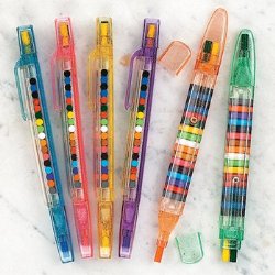Transparent Glitter Stacking Point Crayons – Stationery & Crayons