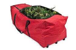 TreeKeeper Santas Bags Premium Christmas Extra Large Rolling Tree Storage Duffel