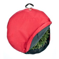 TreeKeeper Santa’s Bags Premium Christmas Wreath Storage Bag with Direct-Suspend Handle, 36 Inches
