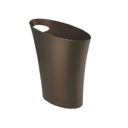 Umbra Skinny Polypropylene Waste Can, Bronze