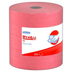 Wypall X80 Reusable Wipes (41055), Extended Use Wipers Jumbo Roll, Red, 475 Sheets / Roll