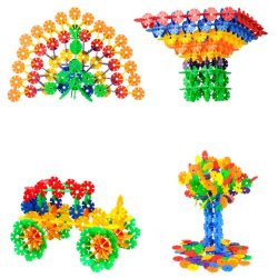 128 Kid Baby Multicolor Building Block Snowflake Creative Educational Puzzle Toys