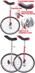 24 inch Wheel Unicycle Red