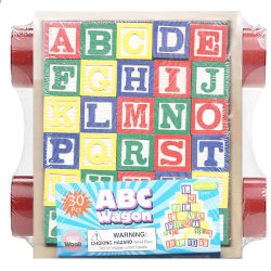 30 Piece ABC Stack N’ Build Wagon Blocks with Learning Pictures Kids Toy