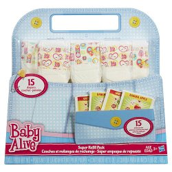 Baby Alive Doll Food and Diapers Super Refill Pack – 30 pieces