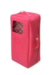 Badger Basket Doll Travel Case with Bed and Bedding – Dark Pink (fits American Girl dolls)