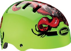 Bell 2014 Faction BMX/Skate Helmet – Artist Series (Glow Green Tentaskull – M)