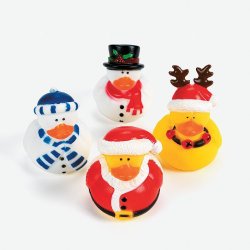 Christmas Holiday Rubber Ducky – 12 Count