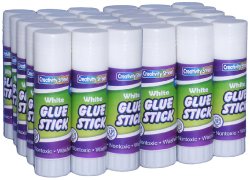 Creativity Street Jumbo Glue Sticks, 30-Pack, White, 1.41-Ounce