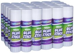 Creativity Street Large Glue Sticks, 30-Pack, White, .70-Ounce