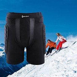 docooler 3D Padded Short Protective Hip Butt Pad Ski Skate Snowboard Skating Skiing Protection Drop Resistance Roller Compression Shorts Pants