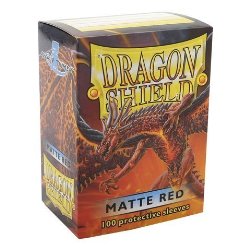 Dragon Shield Matte Red 100 Deck Protective Sleeves in Box, Standard Size for Magic he Gathering (66x91mm)
