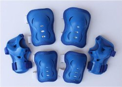 Fantasycart Kid’s Roller Blading Wrist Elbow Knee Pads Blades Guard 6 PCS Set in Blue