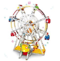 Ferris wheel Building model with metal Beams and screws Lights & Music 954 pcs
