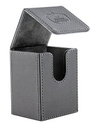Flip Deck Case 80+ XenoSkin Standard Size Grey Card Game