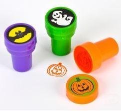 Halloween Stampers 1.38 in (24 Pack) ~ Bats, Ghosts, Pumpkins