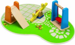 Hape Happy Family Doll House Furniture Playground