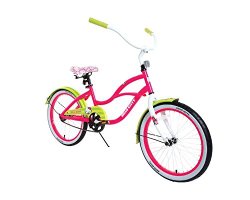Hello Kitty 8108-92TJ Girls Cruiser Bike, 20-Inch, Pink/Green/White