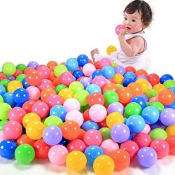HeroNeo® 100pcs Colorful Ball Fun Ball Soft Plastic Ocean Ball Baby Kid Toy 5.5CM, Colours