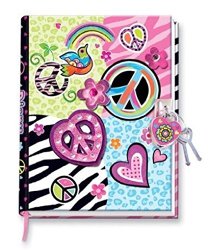 Hot Focus Peace Diary with Lock and Keys
