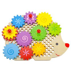 Imagination Generation Wooden Wonders Gizmo the Hedgecog Gear Puzzle