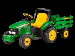 John Deere Battery-Powered 12 Volt Farm Tractor/Trailer
