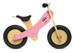 Kinderfeets Pink Chalkboard Wooden Balance Bike