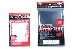 KMC Hyper Mat Sleeve Blue (80-Pack) + 100 Pochettes Card Barrier Perfect Size Soft Sleeves Value Set !