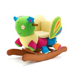 Labebe Beautiful Children Butterfly Rocking Horse with Safe Backrest [Baby Product]