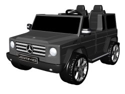 National Products 12V Black Mercedes Benz G-Class Battery Operated Ride-on
