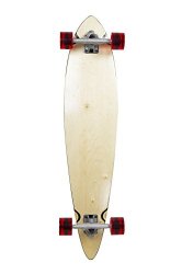 Natural Blank & Stained Complete Longboard Pintail Skateboard (Natural, 40″ x 9)