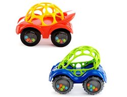 Oball Rattle and Roll Car (Single Car, Colors May Vary)