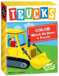 Peaceable Kingdom / Trucks 2-in-1 Color Match Up Memory Game & Floor Puzzle