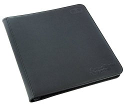 QuadRow 12-Pocket ZipFolio XenoSkin Black Card Game