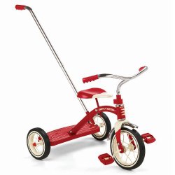 Radio Flyer Classic Tricycle with Push Handle, Red