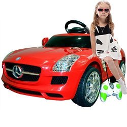 Red Mercedes Benz Sls R/c Mp3 Kids Ride on Car Electric Battery Toy