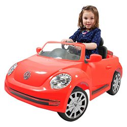 Rollplay 6V VW Beetle Child’s Battery Ride-On, Red