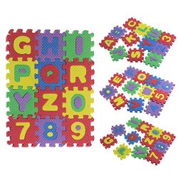 Sandistore 36Pcs Baby Child Number Alphabet EVA Puzzle Foam Maths Educational Toy Gift