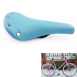 TOPCABIN Classic Series Thicken Soft Fixed Gear Bicycle Saddle Bike Seat (Sky Blue)