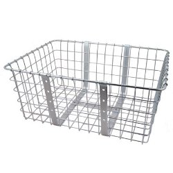 Wald 157 Front Giant Delivery Bicycle Basket (21 x 15 x 9, Silver)