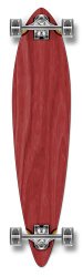 YOCAHER Blank Complete Longboard PINTAIL skateboard – Red