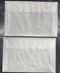100 #7 Glassine Envelopes measuring 4 1/8 x 6 1/4 inches