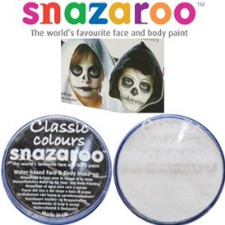 2 Large 18ml Snazaroo Face Painting Compacts Colors: 1 BLACK and 1 WHITE – PERFECT FOR ZOMBIES
